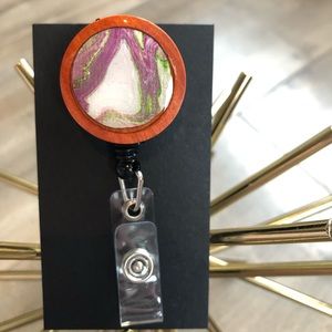 Retractable Nametag Badge Holder Lanyard Handmade